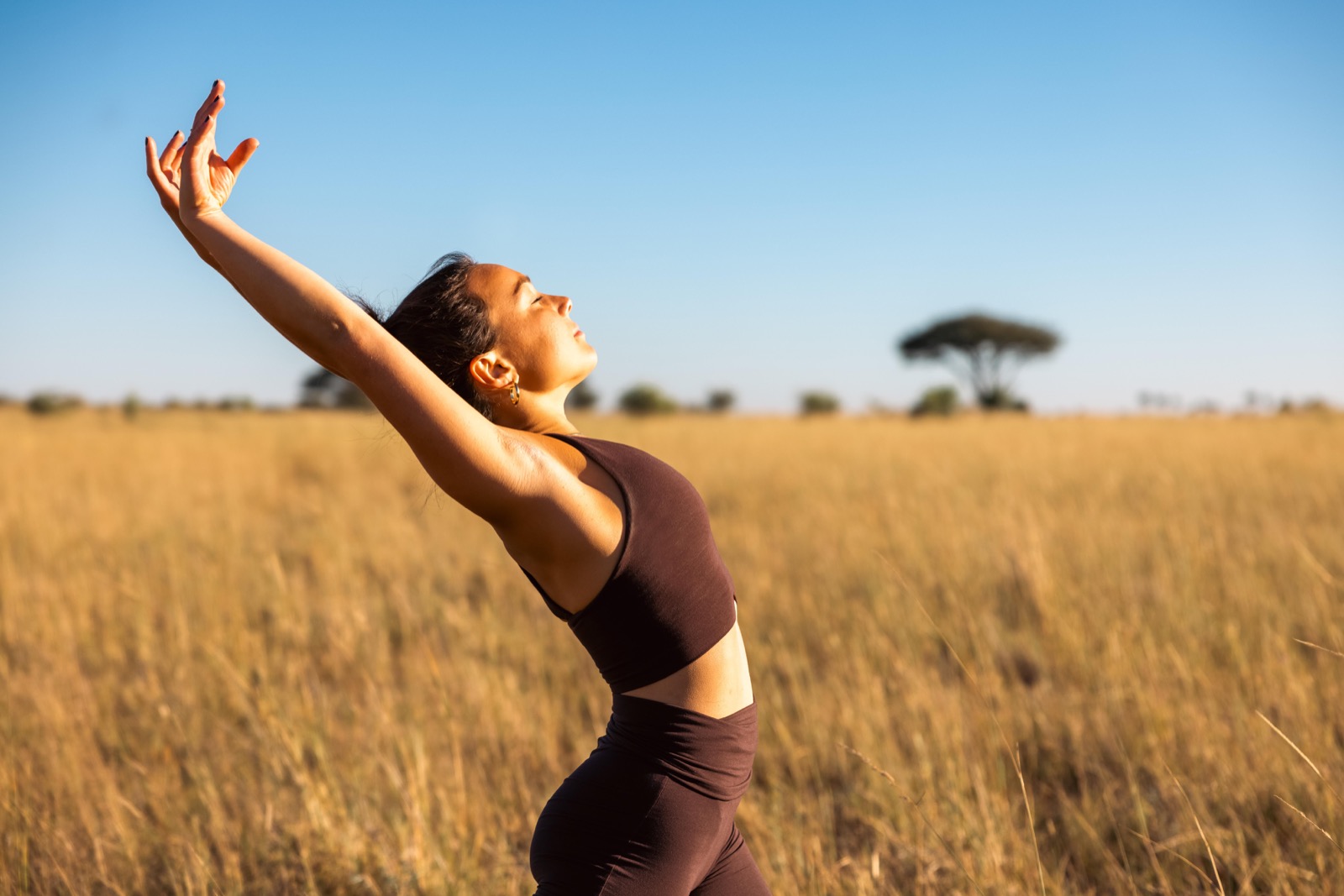 Pratique de mouvement dans la savane, immersion Afrique